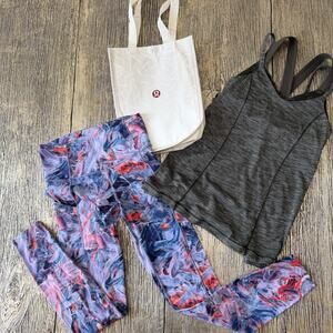 Lululemon Set Size 4 | Leggings & Top Outfit Bundle + Bonus Reusable Bag 3 Items